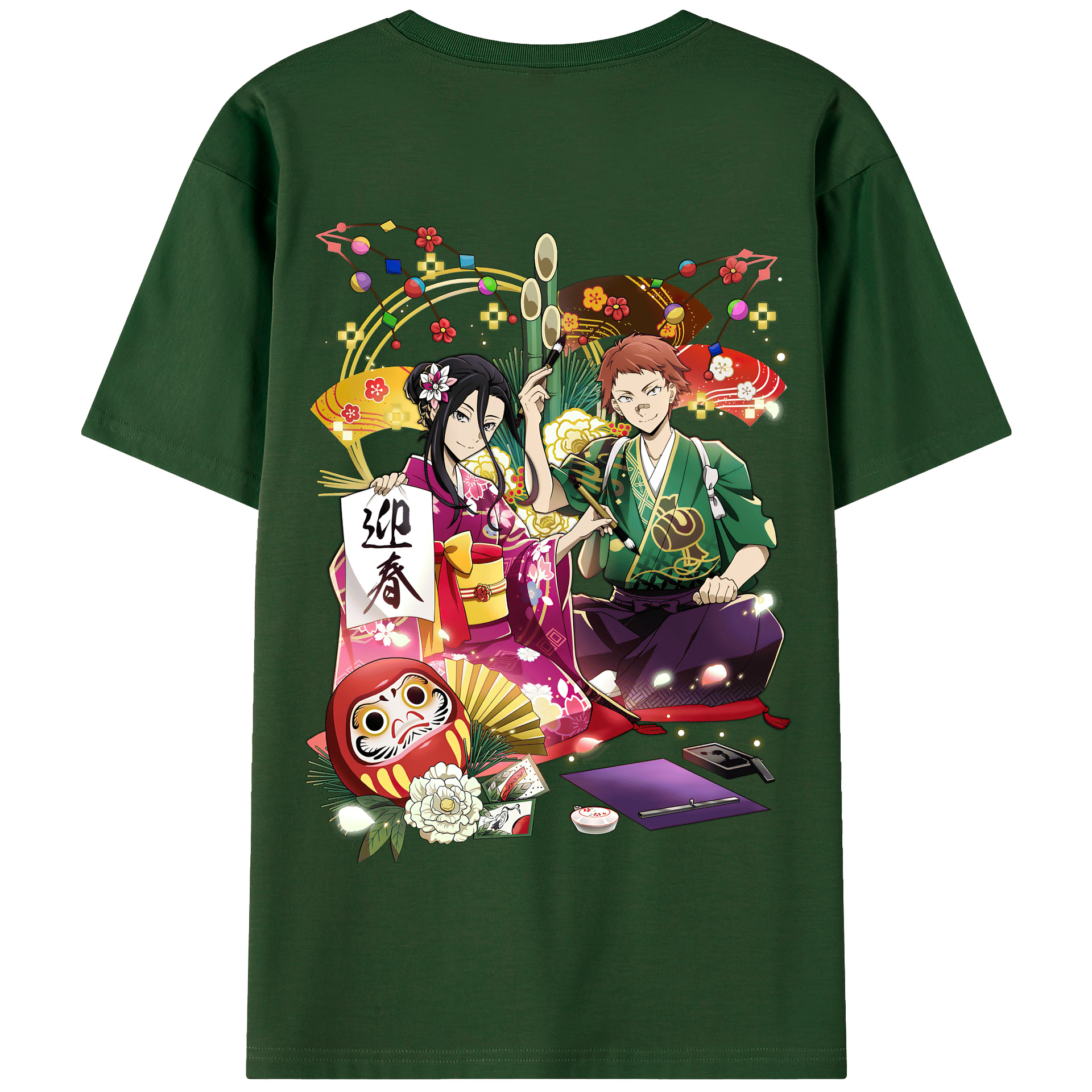 （画像用） 文豪ストレイドッグス Bungo Stray Dogs 綿100％半袖Tシャツ（背面プリント）